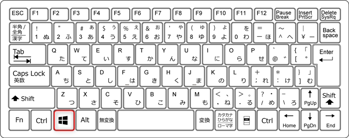 キーボードの「Windowsキー」