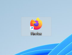 「Firefox」アイコンが表示される