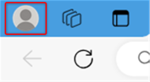 【Microsoft Edge】タイトルバーのプロファイルアイコンを非表示にする方法プロファイルのアイコンを選択する 