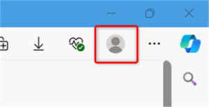 【Microsoft Edge】タイトルバーのプロファイルアイコンを非表示にする方法プロファイルアイコンがアドレスバーの右側に表示されるようになる 