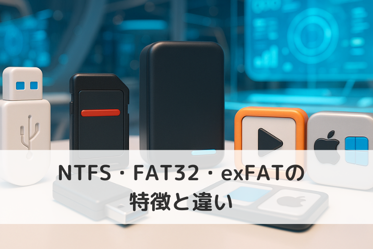 NTFS・FAT32・exFATの特徴と違い！ファイル形式を徹底比較