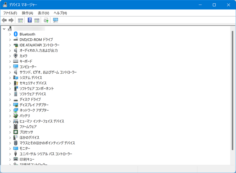 【Windows 11】デバイスマネージャーのショートカットをデスクトップに作成する方法 デバイスマネージャーが開きます。 